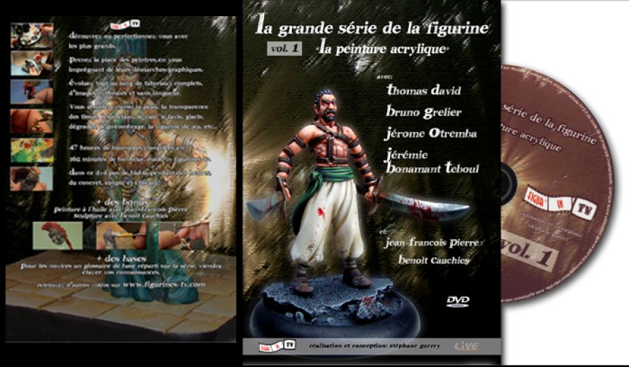 3 - DVD la grande série de la figurine,vol.1 la peinture acrylique .Fr.En.Sp
